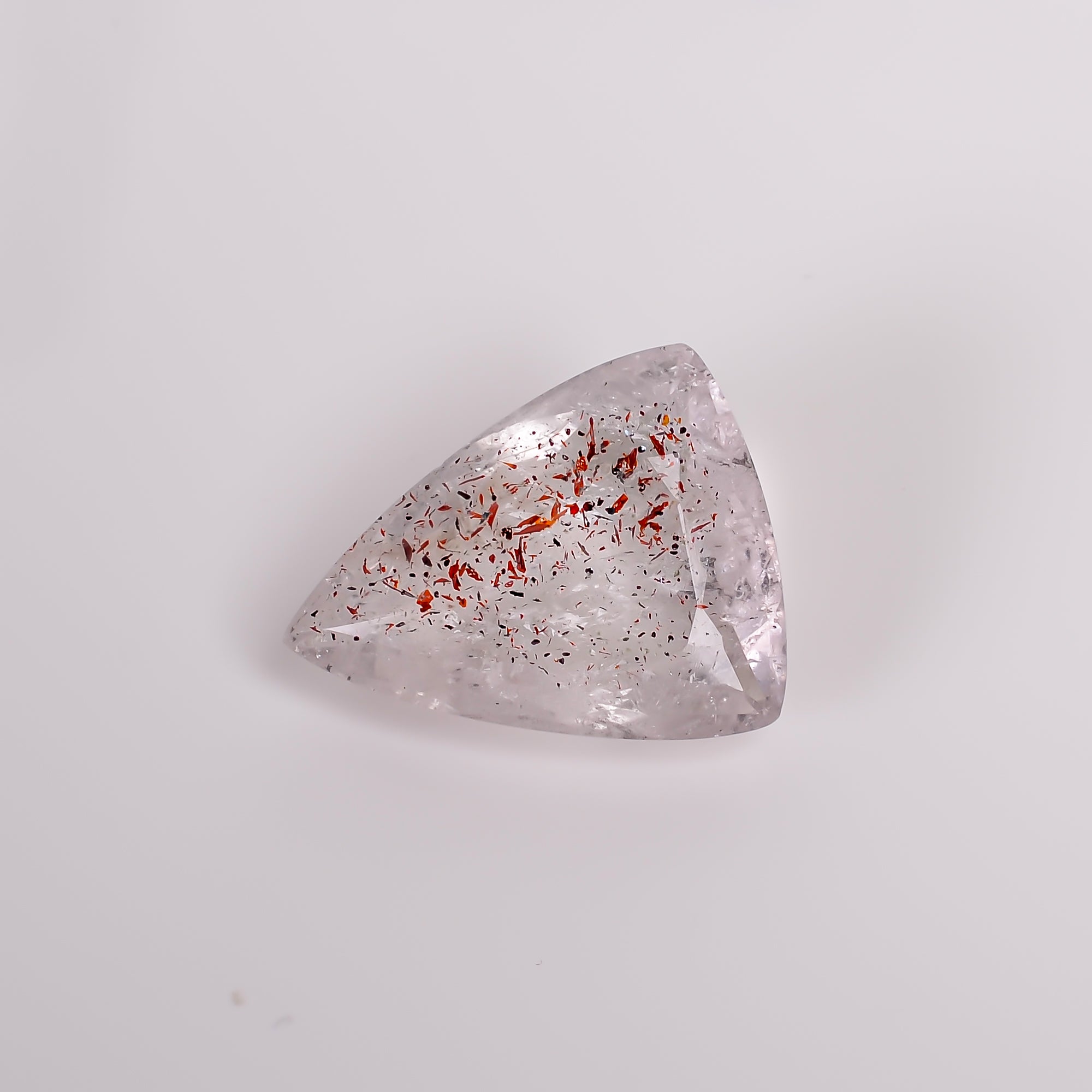 elestial quartz triangle shape cut stone loose gemstone